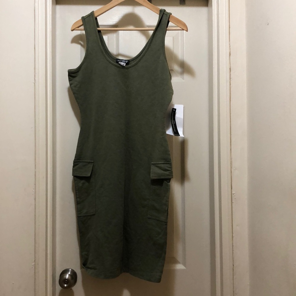 NWT olive green venue dress